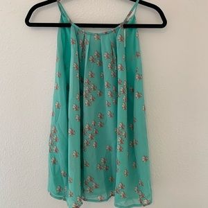 Never worn green racer back tank. M